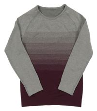 Sivo-slivkové spodné funkčné tričko Crivit