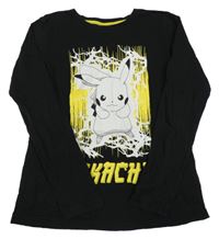 Čierne tričko s Pikachu