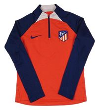 Červeno-tmavomodrá sportovní funkční mikina s nášivkou Nike