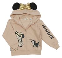Světlerůžová propínací mikina s Minnie a kapucí H&M