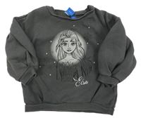 Tmavosivá mikina s Elsou Disney