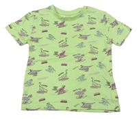 Svetlozelené tričko s dinosaurami Primark