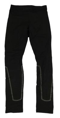 Čierne funkčné spodné legíny Decathlon