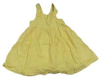 Žlté plátenné šaty so vzorom zn. Mothercare