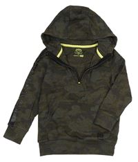 Béžovo-šedá army mikina s kapucí F&F