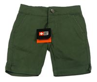 Khaki plátěné chino kraťasy Swiss Life NDK