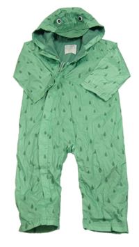 Zelená šušťáková jarná kombinéza so vzorom a kapucňou M&S