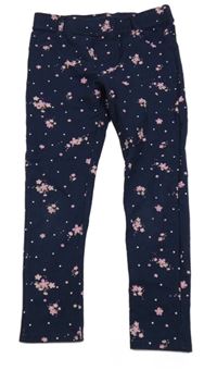 Tmavomodré tregíny s kvietkami Dopodopo