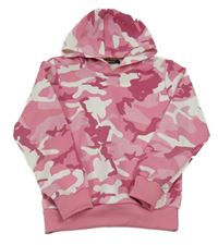 Ružovo-biela army mikina s kapucňou Edefa