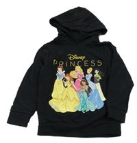 Čierna mikina s princeznami a kapucňou Disney