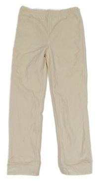 Smotanové rebrované zamatové nohavice Tu