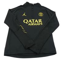 Černá fotbalová funkční mikina Paris Saint Germain Nike Jordan