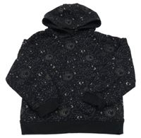 Čierna mikina s vesmírom a kapucňou Primark