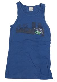 Modré tielko s nápisom a číslom Hot&Spicy