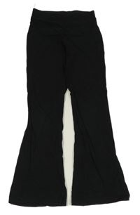 Čierne zvonové teplákové nohavice C&A