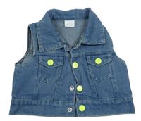 Modrá rifľová vesta