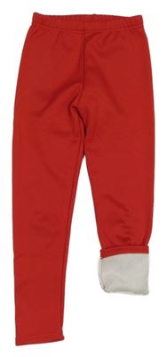 Červené zateplené legíny 