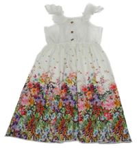 Biele kvietkovane šaty Shein