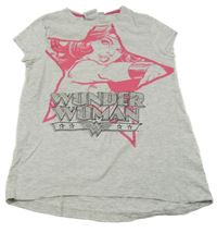 Šedé melírované tričko Wonder Woman