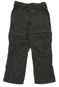 Tmavošedé šusťákové outdoorové kalhoty 