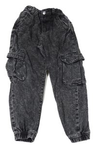 Tmavošedé cargo cuff rifle Denim Co.