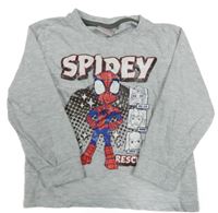 Šedé melírované triko se Spider-manem MARVEL