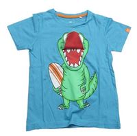 Svetlomodré tričko s krokodýlkem C&A
