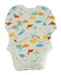 Biele body s dinosaurami a palmami George
