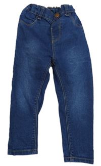 Tmavomodré skinny teplákové rifle PRIMARK