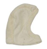 Smetanová plyšová podšitá kukla s oušky