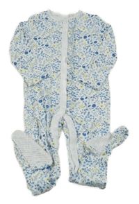 Bílý overal s kytičkami a volánkem F&F