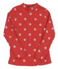 Jahodové bodkovaná é rebrované tričko George