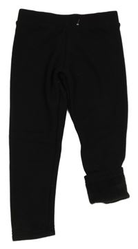 Černé teplákové zateplené legíny PRIMARK