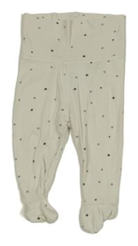 Bílé polodupky s hviezdičkami H&M