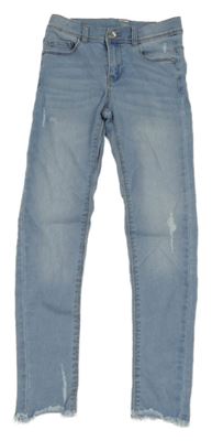 Světlemodré skinny teplákové rifle s prošoupáním KIABI