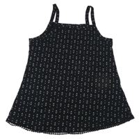 Čierny vzorovaný top C&A