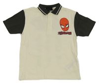 Bílo-tmavošedé polo tričko s Avengers PRIMARK