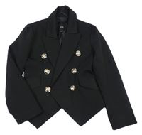 Čierny sačkový cardigan s gombíky RIVER ISLAND