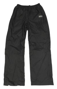 Čiernošedé šušťákové nepromokavé podšité nohavice HELLY HANSEN