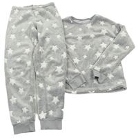 Sivé chlpaté pyžama s hviezdičkami C&A
