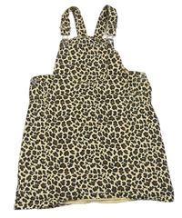 Krémové rifľové šaty s leopardím vzorom Matalan