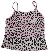 Ružový plavkový top s leopardím vzorom zn. Primark