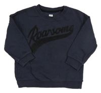 Tmavomodrá mikina s nápisom F&F