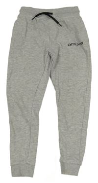 Šedé melírované tepláky s písmeny George