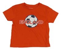 Červené tričko s futbalovým loptou Primark