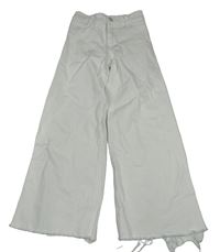 Bílé wide leg rifle Zara