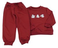 2set - Vínová mikina s duchy + tepláky