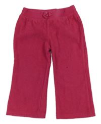 Fuchsiové fleecové tepláky GAP