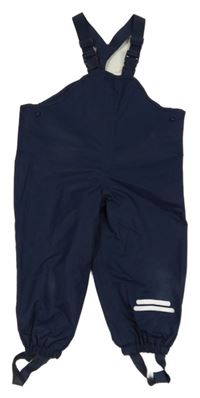 Tmavomodré šusťákové podšité laclové kalhoty TCM