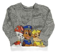 Sivá melírovaná mikina s Paw Patrol